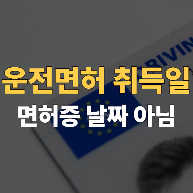 운전면허 취득일 조회 대표이미지