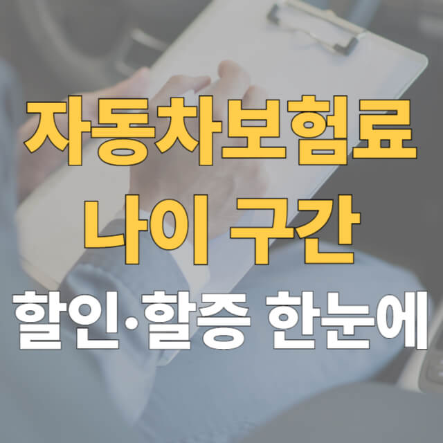 자동차보험료 나이 대표이미지