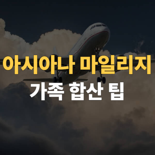 아시아나 마일리지 합산 대표이미지