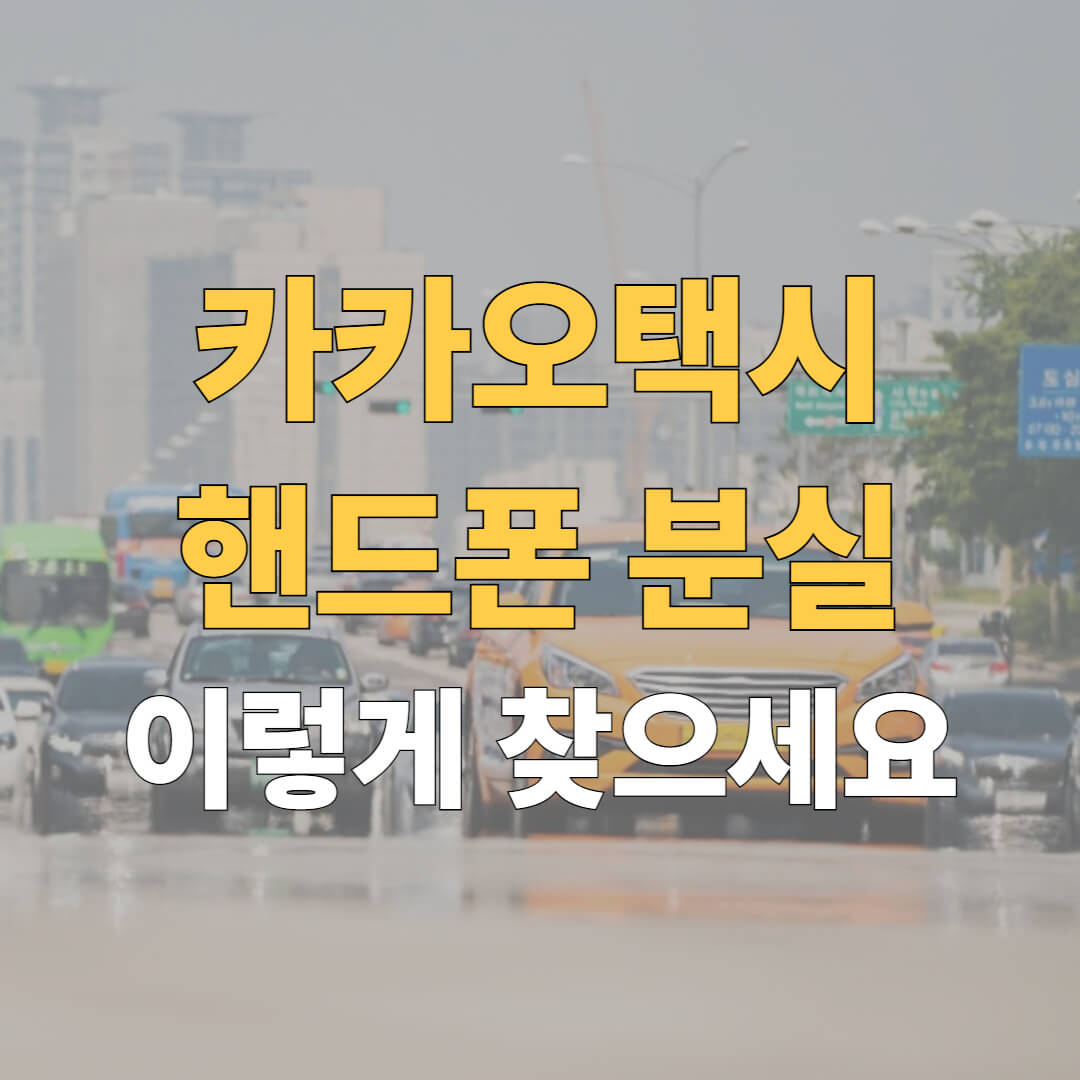 카카오택시 핸드폰 분실 대표이미지