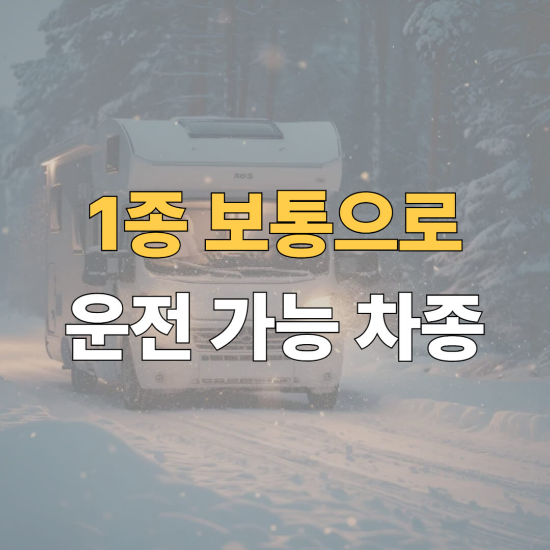 1종 보통 운전 가능 차량 대표이미지