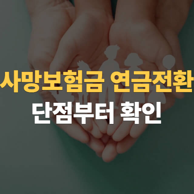 사망보험금 연금전환 단점 대표이미지