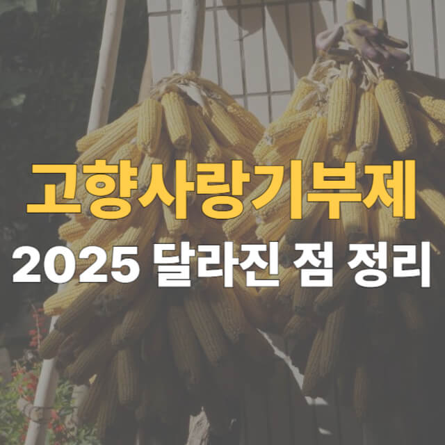 고향사랑기부제 세액공제 대표이미지