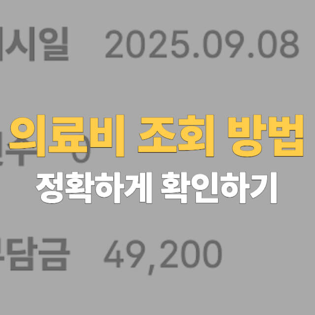 의료비 조회 방법 대표이미지