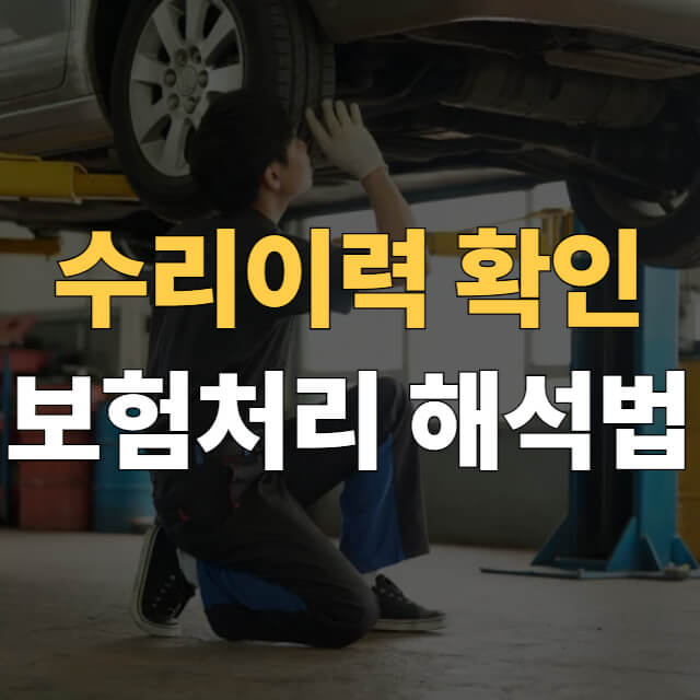 자동차 수리이력 조회 대표이미지